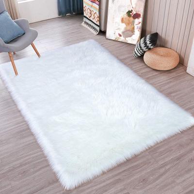 China Amazon Sale Home Decoration Rug Blankets Living Room Faux Fur Blanket Washable Warm Faux Sheepskin Fur Blanket for sale