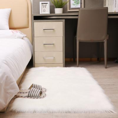 China Washable Fashionable Morden Rectangle Faux Fur Blanket Rug For Bed For Floor Or Sofa for sale