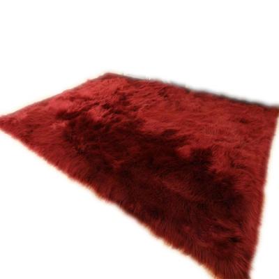 China 2020 hot sale anti-slip large rectangle faux fur blanket rug for home decor made in china for sale