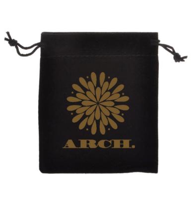 China New Recyclable Custom Printed Soft Logo Gift Velvet Drawstring Jewelry Pouch Suede Jewelry Pouch Bag New With Logo for sale