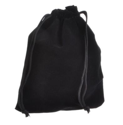 China Disposable Black Custom Pouch Velvet Shopping Bag Velvet Logo Drawstring Bags for sale