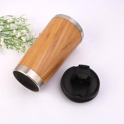 China Viable Made In China Bamboo Thermo Mug Coffee Mug Stainless Steel With Customized Logo for sale