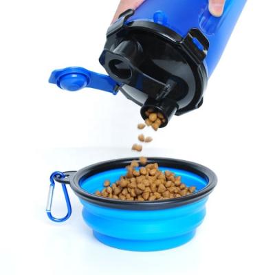 China Automatic 2 in 1 Travel Feeding Portable Dog Water Food Bottle for sale