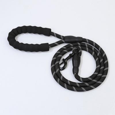 China Durable Popular Walking Dog Leash Nylon Rope Braided Climbing Rope With Comfortable Padded Handle Dog Lead for sale