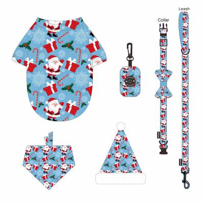 China Stocked High Quality Amazon Pet Christmas Dress Costumes Sets Dog Dress Cats Garment Holiday Pet Clothes For Wholesale for sale