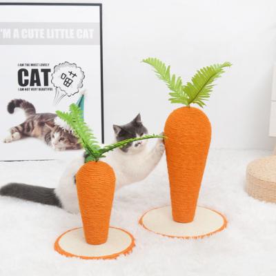 China Lovely Viable Pet Cat Scratcher Carrot Modeling Cat Scratching Post Accessories Cat Furniture for sale