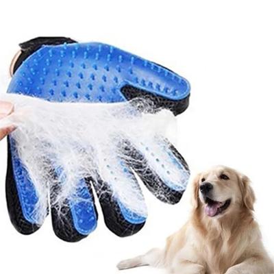 China Stored Pet Bathing Massage Tool Dog Cat Hair Deshedding Grooming Hair Remover Glove for sale