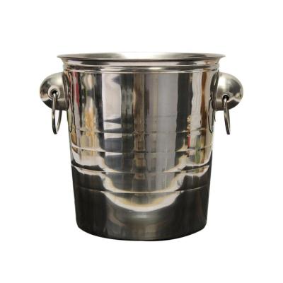 China Wholesale Custom Viable Logo Branded Nightclub Champagne Metal Ice Bucket for sale