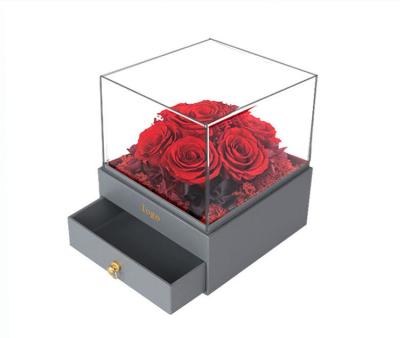 China Wholesale Beautiful Colorful Eternal Preserved Rose Gift Set Box Preserved Roses Forever Real for sale