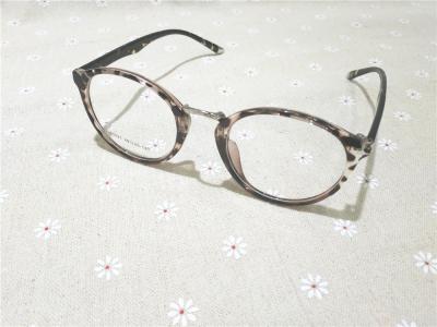 China 80031-C4  Black tortoiseshell Color Acetate Temple TR90 Material Optical Eyeglasses frame for sale