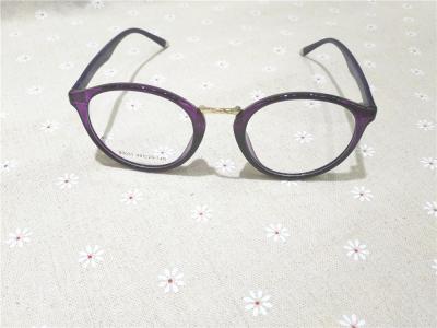 China 80031-C6 Shiny Purple Color Acetate Temple TR90 Material Optical Eyeglasses frame for sale