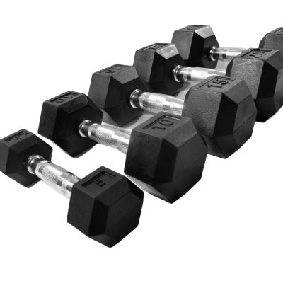 China Factory Direct Selling Competitive Price Rubber Coated Dumbbells Steel Rubber Set Books With Fastest Production Time for sale