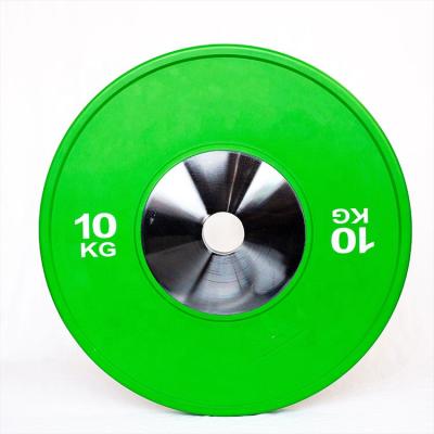 China Rubber Premium Custom Colored Weight-Plate Rubber Covered Weight Gym Equipment Set China Wholesale KG Bumper Plate For Barbell for sale