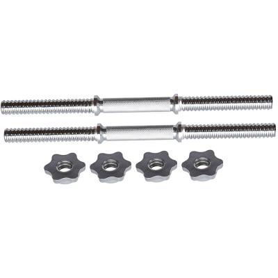 China Universal Gym Fitness 45cm Chrome Steel Dumbbell Knurling Bar With Collar for sale