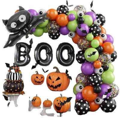 China High Quallity Halloween Balloon Garland Arch Kit Supplies Latex Foil Diy Festival Decoration Balloons Set for sale