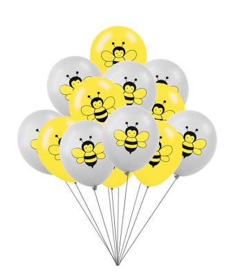 China High Quallity 10pcs/set 12-inch Cartoon Bee Latex Balloon Baby Birthday Party Decorated Insect Series Balloon for sale