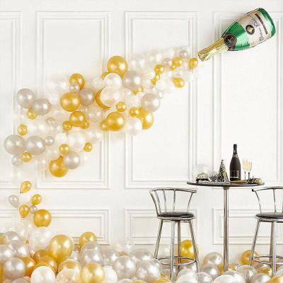 China High Quallity Champagne Bottle Sequined Balloon Set Wedding Birthday Party Party Decoration Balloon Set for sale