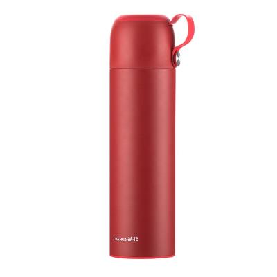 China JZYZ Stainless Steel Thermos Mug Fashion Vacuum Thermos Water Bottle Button Water Viable Cup 450ml for sale