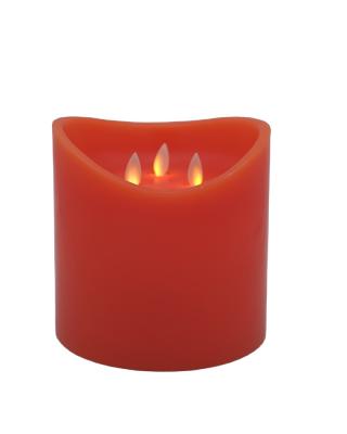 China Red Birthdays Electronics Swing Pillar Candle Led Flickering Candle With Timer for sale