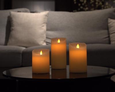 China Home Decoration Home Decor Flickering Remote Swing Led Candle Candle Ivory Scented Candles for sale