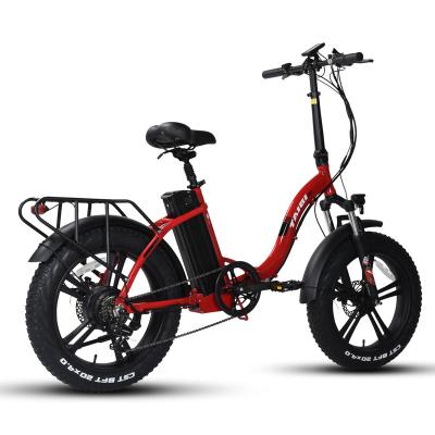 China Top Selling Aluminum Alloy City Off Road Black 7 Speed ​​20*4.0 Fat Ebike 48V 10Ah Li-Battery China Electric Snow Tires Bike for sale