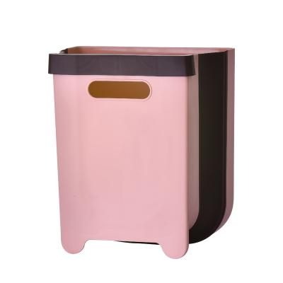 China Sustainable Kitchen Hanging Collapsible Durable Trash Bin Plastic Bin for sale