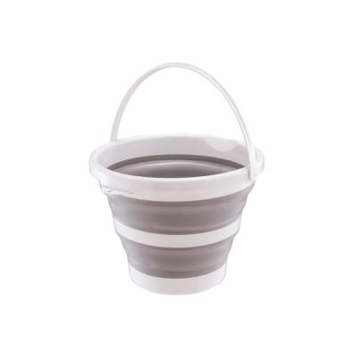 China Portable Collapsible Round Bucket Collapsible Folding Plastic Bucket For Outdoor And Indoor for sale