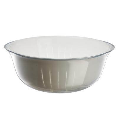 China 2021 hot sale double layer drain basket stocked plastic drain basket for kitchen use for sale