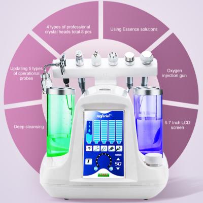 China Portable Tiny Bubble Water Dye Removal Beauty Water Jet Peeling 6 7 8 meso in 1 Pro Multifunctional Facial Aqua Peel Jet Oxygen Beauty Machine for sale