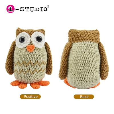 China Eco-Friendly Material Eco-Friendly Material DIY Crochet Kit Owl Dolls Ready To Ship To Make Your Own Great Plush Toy for sale