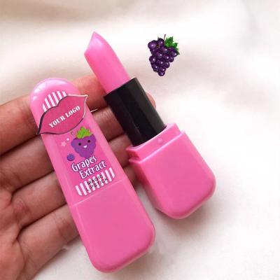 China Wholesale Cute OEM (New) Kiss Set Private Label Makeup Vegan Fruit Lipstick Balm Soft Custom Kids Logo Lipstick Holder for sale