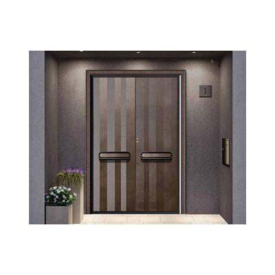 China Waterproof Fancy Villa Door House Carved Base Track Aluminum Alloy Brass Exterior Finish Main Entry Door Carving Designs for sale