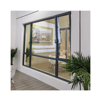 China Magnetic Screen Factory Wholesale Price European Style Thermal Break Aluminum Tilt And Turn Window Casement Double Glazed Window for sale