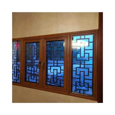 China Hot Selling Chinese Fixed Archaize Style Craftsman Sound Insulation Aluminum Casement Window For Home for sale