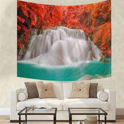 China Beautiful Custom Printed Sublimation Decoraion Wall Hanging Home Tapestry for sale