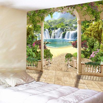 China Wholesale Forest Starry Tapestry Wall Hanging 3d jacquard printing Forest Tapestry Wall Decoration for sale