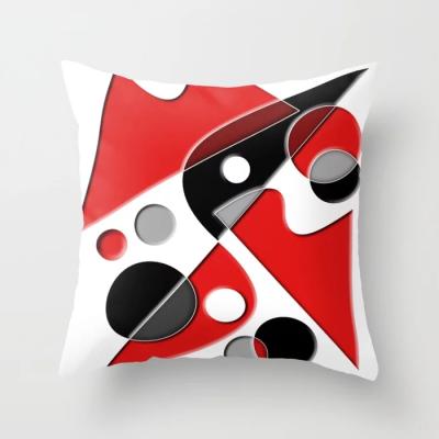 China Viable Abstract Painting Cushion Covers Art Pillow Cover Sofa Couch Peach Skin Pillow Case Car Cover for sale