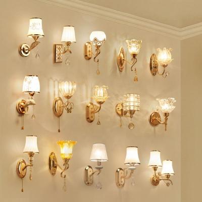 China European European style indoor crystal staircase led wall lights for sale