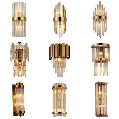 China European Austrian European Style Indoor Crystal Glass Led Wall Lights for sale