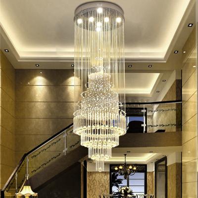 China Crystal Popular 300cm High Ceiling Chandeliers Pendants for sale