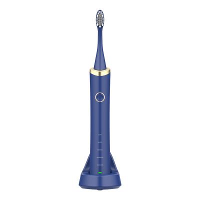 China Teeth Cleaning Battery Operated Refilling Sonic Electric Toothbrush Portable Cleaning Smart Timer With Replaceable Brush Head for sale