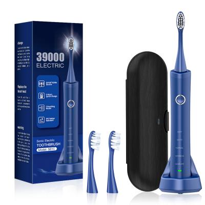 China Ultra Sonic Electric Toothbrushes Rechargeable Battery with Dock Travel Box 39000 Vibration Eraser Care Wireless Charging Mode for sale