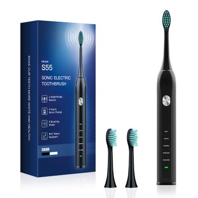 China Kivos Sonic Toothbrushes Battery Operated Oral Hygiene Care Electric with 2 Replacement Bristle USB DC Soft Nylon Toothbrush Heads Filling for sale