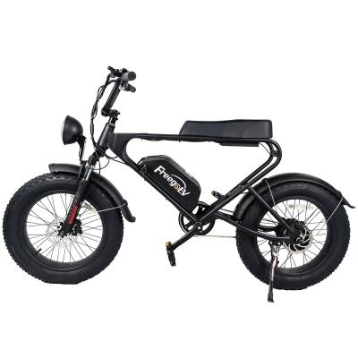 China Aluminum alloy 7 speed electric mountain bike ebike city 20 inch fat tire full suspension mountain ebike for sale