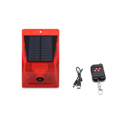 China Solar Strobe Alarm Tamper Anti Theft Lamp Motion, Solar Remote Control Alarm Light Orchard for sale