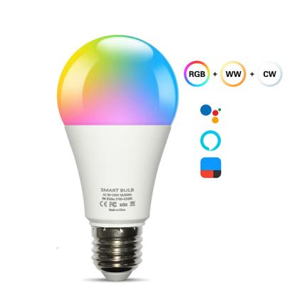 China Residential Smart Life App Smart Led Bulb Google Tuya RGB Wifi Home Smart Lamp Light 9W for sale