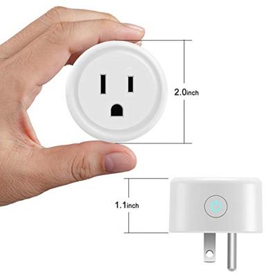 China Residential/Multi-Purpose Wireless White Smart Socket Switch Works Tuya Mini WIFI Smart Plugs With FCC RHOS for sale