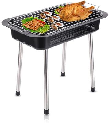 China Height Adjustable Portable Electric BBQ Grill Grill Smokeless Nonstick Indoor Outdoor Griddle Removable Plate for sale