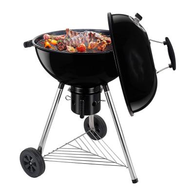 China Easily Assembled Portable Charcoal Grill BBQ Grill Kettle 22.5 Inch, Outdoor Grills and Smokers for Patio Backyard BBQ Camping, Black for sale