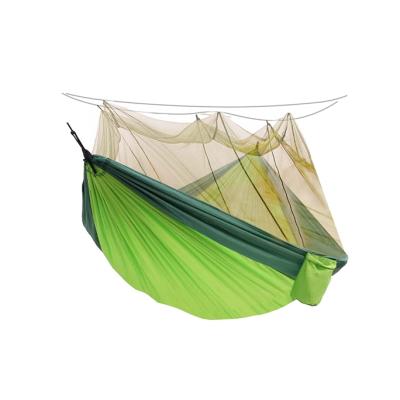 China Ourtdoor Sports 2021 Stands Parachute Portable 2 Person Hammock Outdoor Nylon Wholesale Bed With Mosquito Net for sale